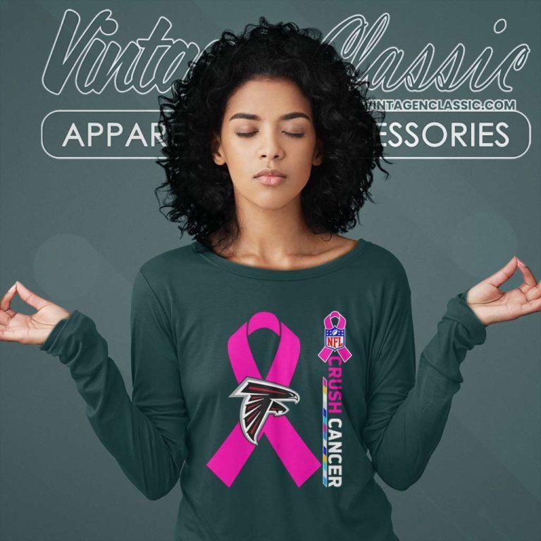 Atlanta Falcons Nfl Crush Cancer 2023 Long Sleeve Tee Atlanta Falcons Nfl Crush Cancer 2023 Long Sleeve Tee