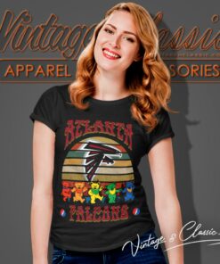 Atlanta Falcons Nfl Grateful Dancing Bears Retro Women T Shirt