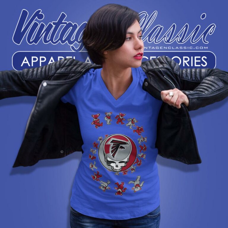 Atlanta Falcons Nfl Grateful Dancing Bears V Neck TShirt Atlanta Falcons Nfl Grateful Dancing Bears V Neck TShirt