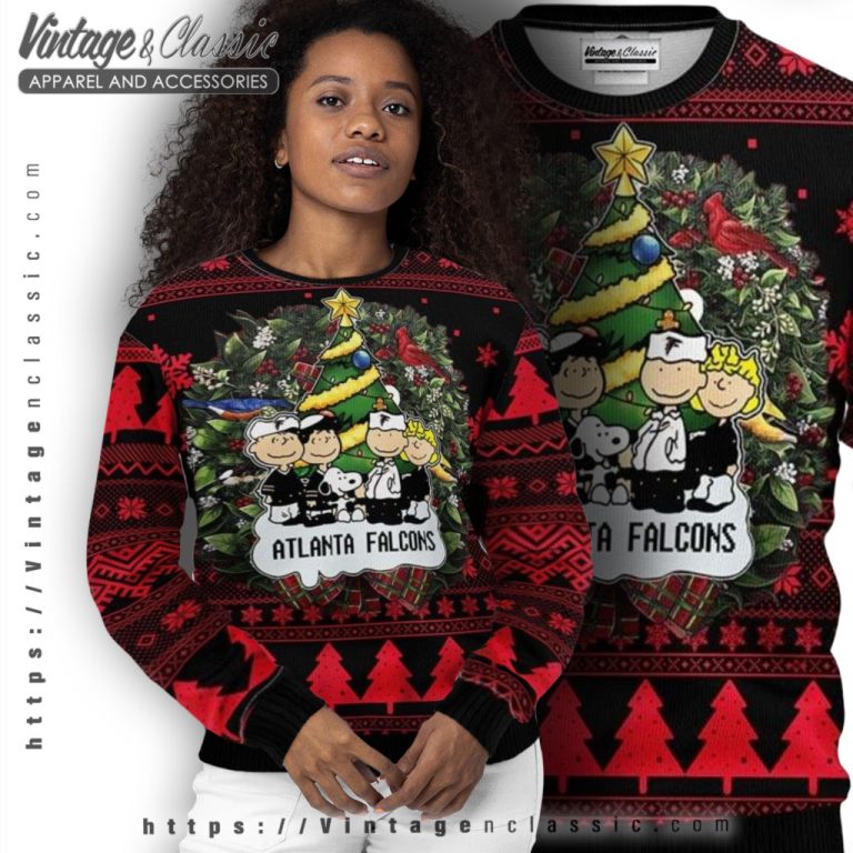 Atlanta Falcons Peanuts Snoopy Ugly Christmas Sweater Women Ugly Sweater Atlanta Falcons Peanuts Snoopy Ugly Christmas Sweater Women Ugly Sweater