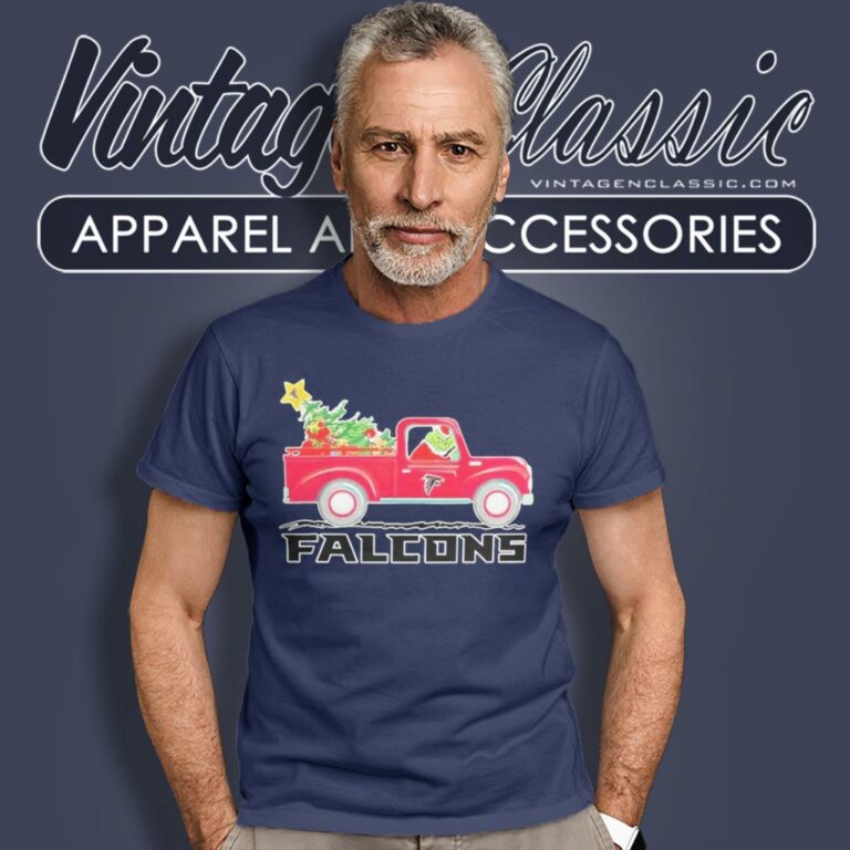 Atlanta Falcons Santa Grinch Driving Truck Christmas T Shirt Atlanta Falcons Santa Grinch Driving Truck Christmas T Shirt