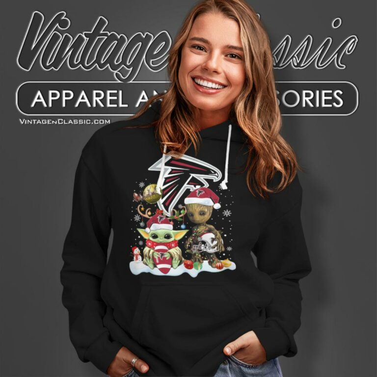 Atlanta Falcons Shirt Baby Yoda And Groot Santa Christmas Hoodie Atlanta Falcons Shirt Baby Yoda And Groot Santa Christmas Hoodie