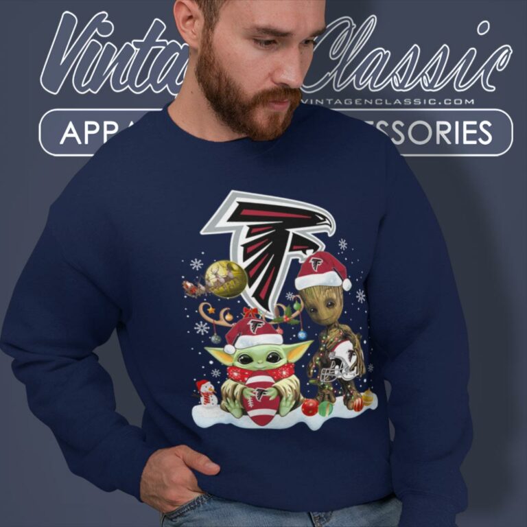 Atlanta Falcons Shirt Baby Yoda And Groot Santa Christmas Sweatshirt Atlanta Falcons Shirt Baby Yoda And Groot Santa Christmas Sweatshirt