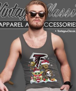 Atlanta Falcons Shirt Baby Yoda And Groot Santa Christmas 4 Atlanta Falcons Shirt Baby Yoda And Groot Santa Christmas Tank Top Racerback
