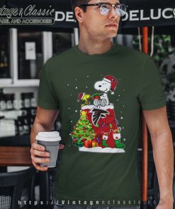 Atlanta Falcons Snoopy And Woodstock Christmas T Shirt