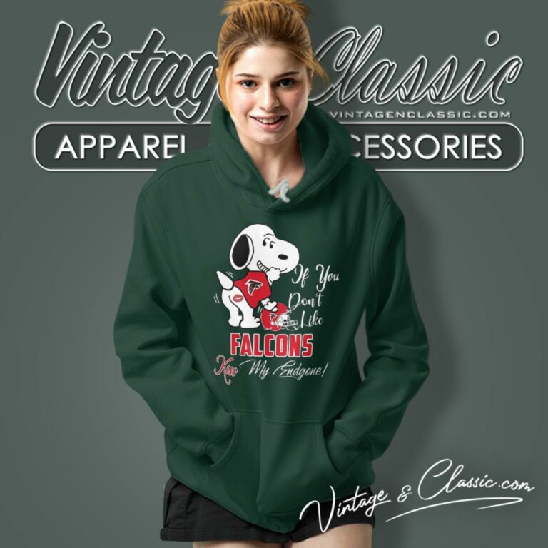 Snoopy If You Dont Like Atlanta Falcons Kiss My Endzone Hoodie Snoopy If You Dont Like Atlanta Falcons Kiss My Endzone Hoodie