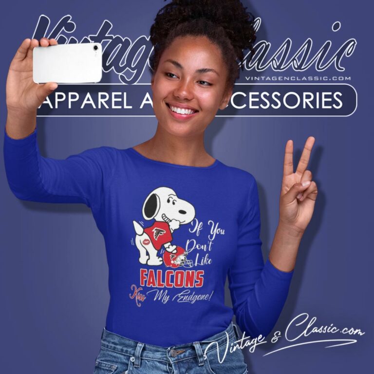Snoopy If You Dont Like Atlanta Falcons Kiss My Endzone Long Sleeve Tee Snoopy If You Dont Like Atlanta Falcons Kiss My Endzone Long Sleeve Tee