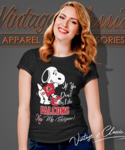 Snoopy If You Dont Like Atlanta Falcons Kiss My Endzone Women T Shirt