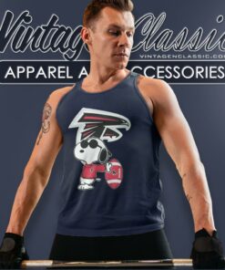 Atlanta Falcons Snoopy Dog Peanuts Tank Top Racerback