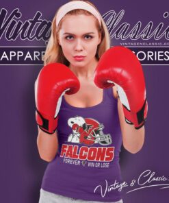Atlanta Falcons Snoopy Forever Win Or Lose Tank Top Racerback