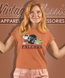 Atlanta Falcons Snoopy Joe Cool And Woodstock Shirt 6 Atlanta Falcons Snoopy Joe Cool And Woodstock Women T Shirt