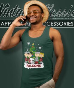 Atlanta Falcons Snoopy Peanuts Christmas Tank Top Racerback