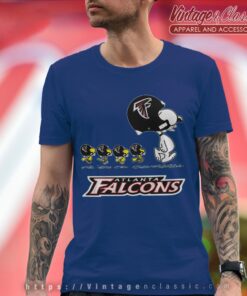 Atlanta Falcons Snoopy Woodstock Team Walking T shirt
