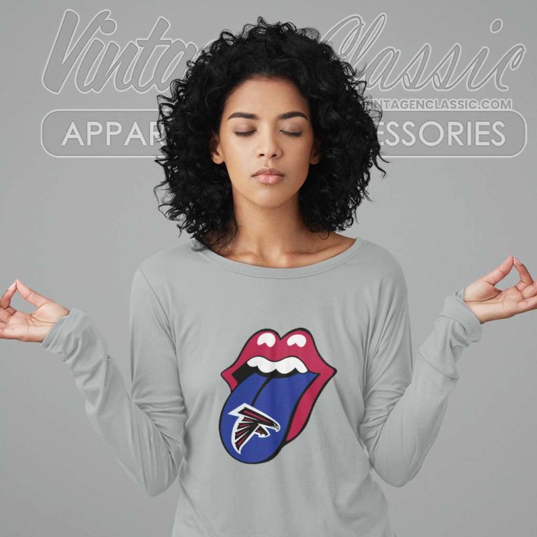 Atlanta Falcons The Rolling Stones Logo Long Sleeve Tee Atlanta Falcons The Rolling Stones Logo Long Sleeve Tee