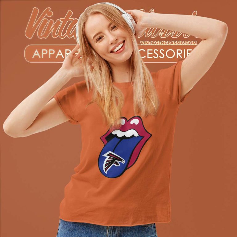 Atlanta Falcons The Rolling Stones Logo Women TShirt Atlanta Falcons The Rolling Stones Logo Women TShirt