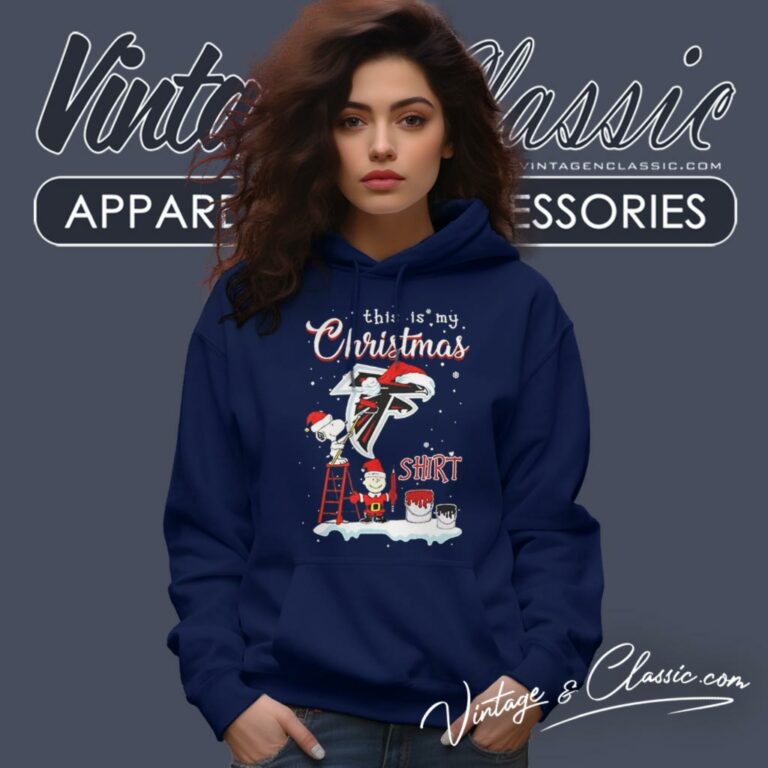 Atlanta Falcons This Is My Christmas Snoopy Charlie Brown Hoodie Atlanta Falcons This Is My Christmas Snoopy Charlie Brown Hoodie