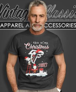Atlanta Falcons This Is My Christmas Snoopy Charlie Brown T Shirt