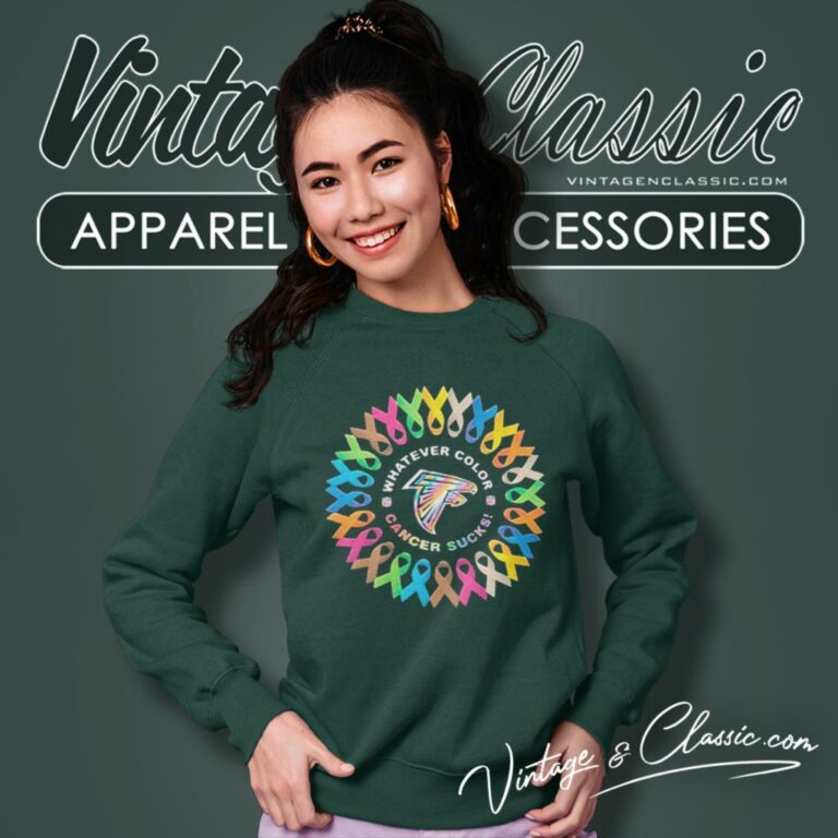 Atlanta Falcons Whatever Color Cancer Sucks Sweatshirt Atlanta Falcons Whatever Color Cancer Sucks Sweatshirt