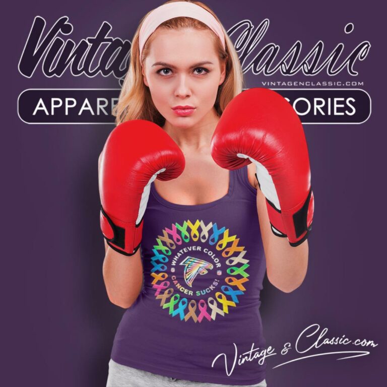 Atlanta Falcons Whatever Color Cancer Sucks Tank Top Racerback Atlanta Falcons Whatever Color Cancer Sucks Tank Top Racerback