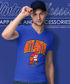 Atlanta Hawks 90s Cartoon Nba V Neck TShirt