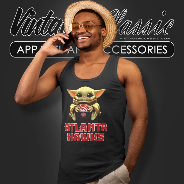 Atlanta Hawks Baby Yoda Nba Tank Top Racerback Atlanta Hawks Baby Yoda Nba Tank Top Racerback