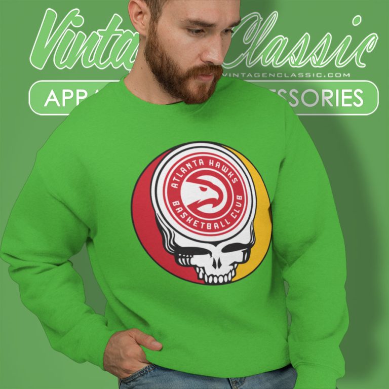 Atlanta Hawks Grateful Dead Steal Your Face Sweatshirt Atlanta Hawks Grateful Dead Steal Your Face Sweatshirt