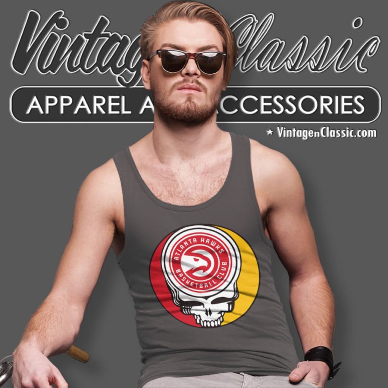 Atlanta Hawks Grateful Dead Steal Your Face Tank Top Racerback Atlanta Hawks Grateful Dead Steal Your Face Tank Top Racerback