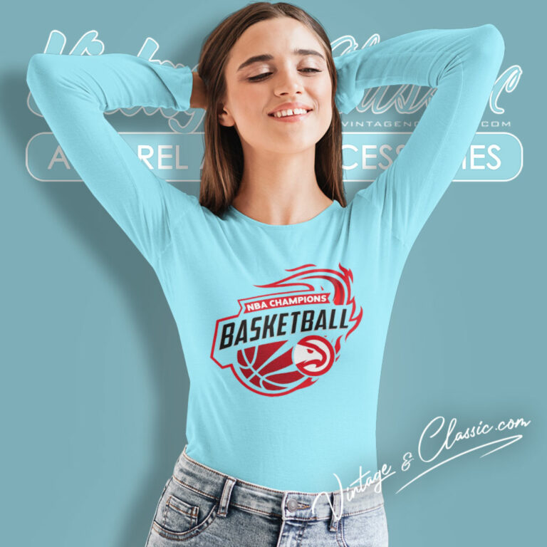 Atlanta Hawks Nba Champions Basketball Long Sleeve Tee Atlanta Hawks Nba Champions Basketball Long Sleeve Tee