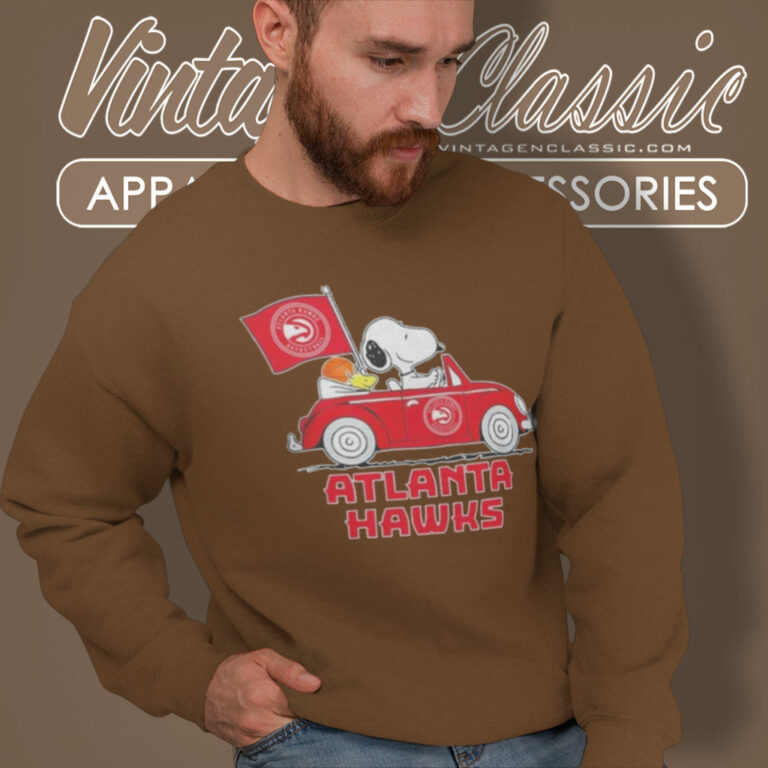Atlanta Hawks Shirt Basketball Snoopy Dog Driving Car Sweatshirt Atlanta Hawks Shirt Basketball Snoopy Dog Driving Car Sweatshirt