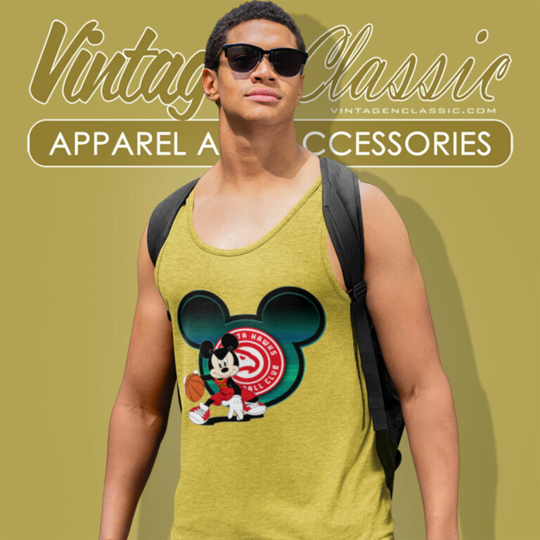 Atlanta Hawks Shirt Mickey Mouse Disney Basketball Tank Top Racerback Atlanta Hawks Shirt Mickey Mouse Disney Basketball Tank Top Racerback