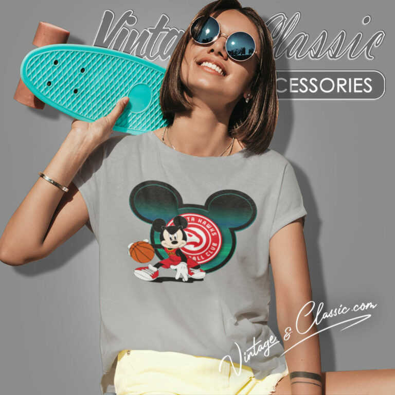 Atlanta Hawks Shirt Mickey Mouse Disney Basketball Women T Shirt Atlanta Hawks Shirt Mickey Mouse Disney Basketball Women T Shirt