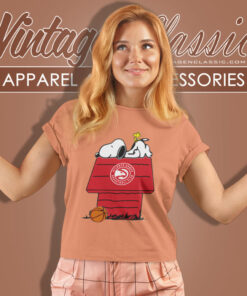 Atlanta Hawks Shirt Nba Basketball Snoopy Woodstock The Peanuts Movie Women T Shirt