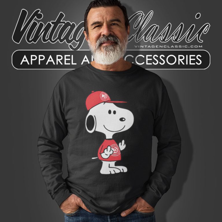 Atlanta Hawks Shirt Snoopy Nba Double Middle Fingers Fck You Long Sleeve Tee Atlanta Hawks Shirt Snoopy Nba Double Middle Fingers Fck You Long Sleeve Tee