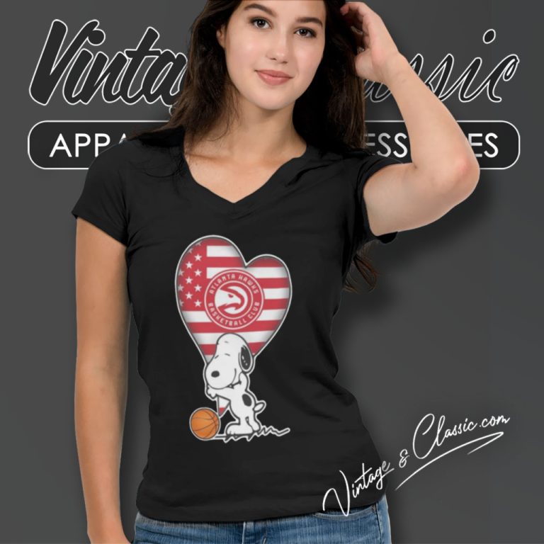 Atlanta Hawks Shirt The Peanuts Movie Adorable Snoopy V Neck TShirt Atlanta Hawks Shirt The Peanuts Movie Adorable Snoopy V Neck TShirt