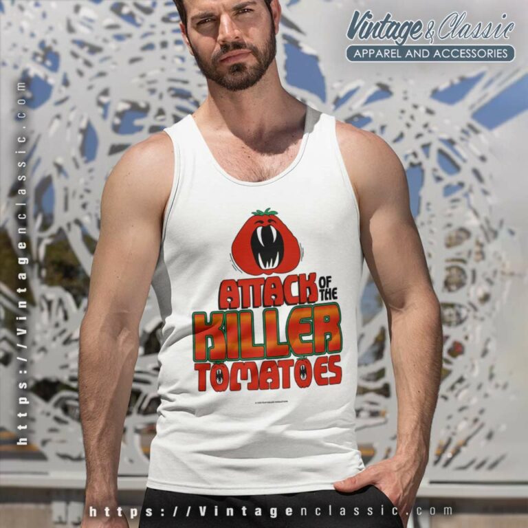 Attack Of The Killer Tomatoes Halloween Tank Top Racerback Attack Of The Killer Tomatoes Halloween Tank Top Racerback