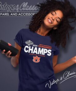 Auburn Sec Championship Shirt Auburn Tigers 2024 Sec Basketball Tournament Women T Shirt