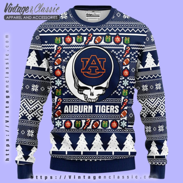 Auburn Tigers Grateful Dead Ugly Sweater Ugly Christmas Sweater Auburn Tigers Grateful Dead Ugly Sweater Ugly Christmas Sweater