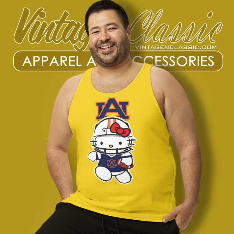 Auburn Tigers Hello Kitty Tank Top Racerback Auburn Tigers Hello Kitty Tank Top Racerback