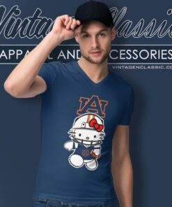 Auburn Tigers Hello Kitty V Neck TShirt