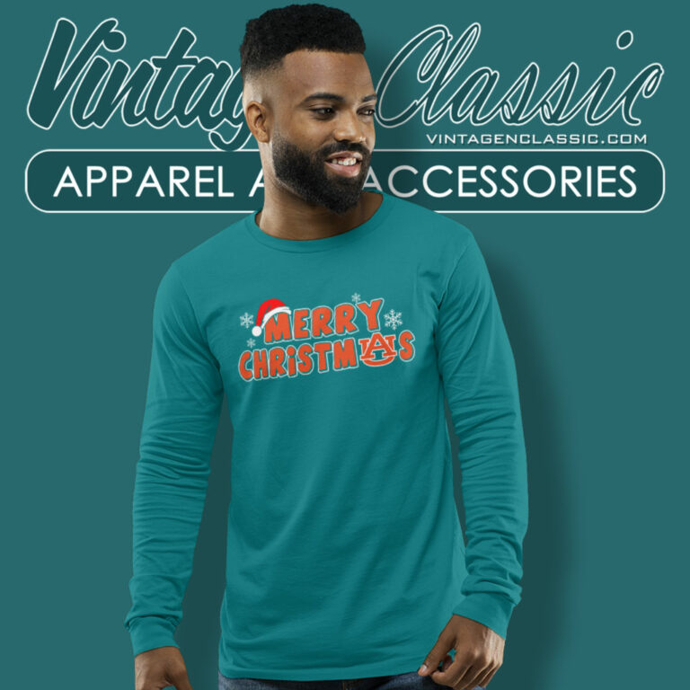 Auburn Tigers Merry Auburn Christmas Long Sleeve Tee Auburn Tigers Merry Auburn Christmas Long Sleeve Tee