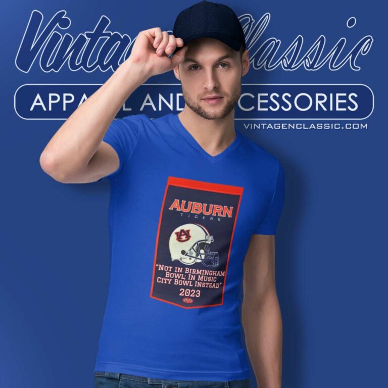 Auburn Tigers Music City Bowl 2023 V Neck TShirt Auburn Tigers Music City Bowl 2023 V Neck TShirt