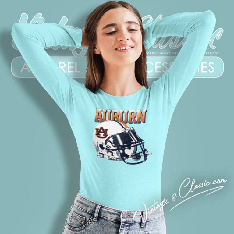 Auburn University Shirt Ncaatigers Riddell Helmet Football Long Sleeve Tee Auburn University Shirt Ncaatigers Riddell Helmet Football Long Sleeve Tee