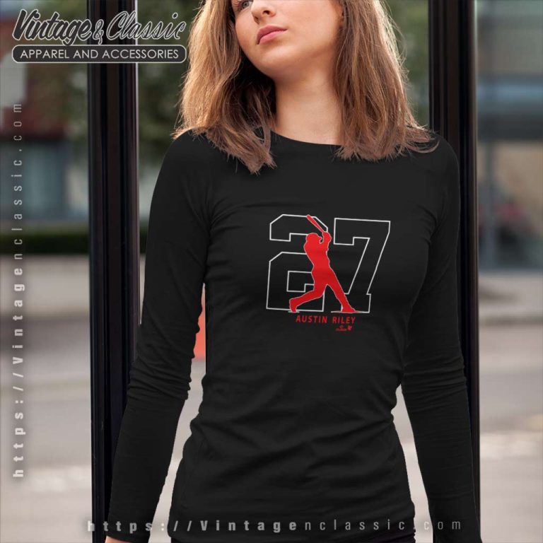 Austin Riley 27 Atlanta Brave Long Sleeve Tee Austin Riley 27 Atlanta Brave Long Sleeve Tee