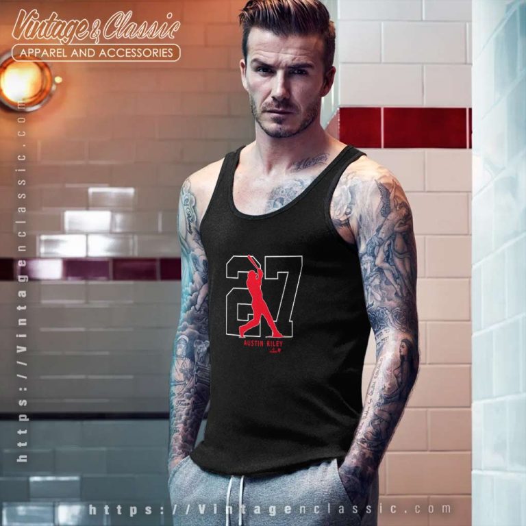 Austin Riley 27 Atlanta Brave Tank Top Racerback Austin Riley 27 Atlanta Brave Tank Top Racerback