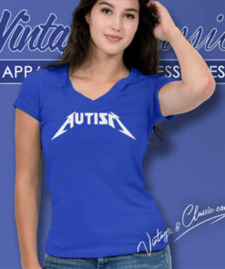 Autism Metallica Logo Shirt Gift For Metallica Fans V Neck TShirt