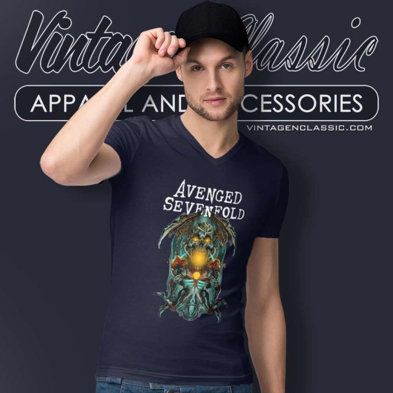 Avenged Sevenfold Artwork V Neck TShirt Avenged Sevenfold Artwork V Neck TShirt