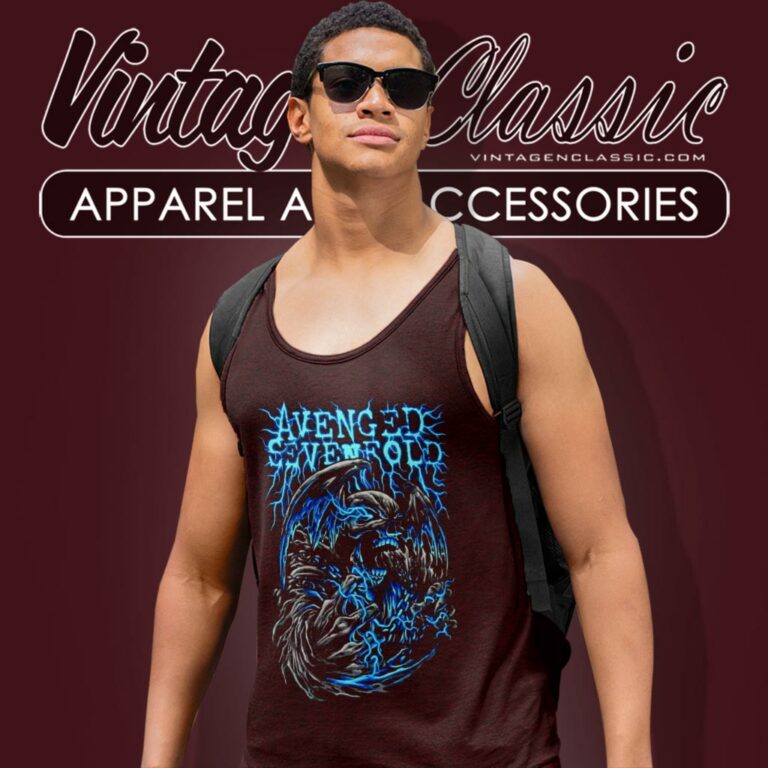 Avenged Sevenfold Blue Electricity Tank Top Racerback Avenged Sevenfold Blue Electricity Tank Top Racerback