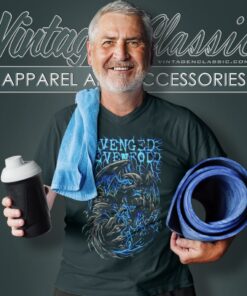 Avenged Sevenfold Blue Electricity V Neck TShirt