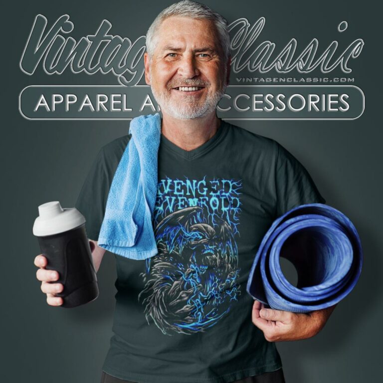 Avenged Sevenfold Blue Electricity V Neck TShirt Avenged Sevenfold Blue Electricity V Neck TShirt