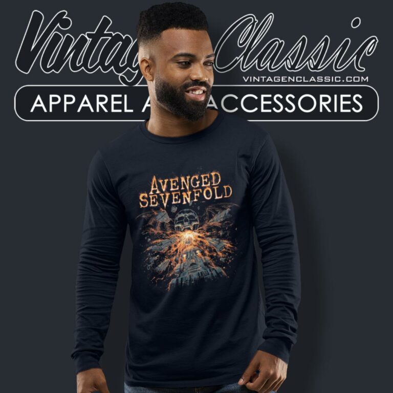 Avenged Sevenfold Breathing Fire Long Sleeve Tee Avenged Sevenfold Breathing Fire Long Sleeve Tee